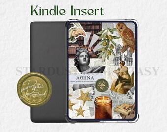 Romantasy/Fantasy Kindle Insert | Kindle Printable | Athena, Greek Goddess, Goddess of Windom, Percy Jackson, Greek Mythology, Gold