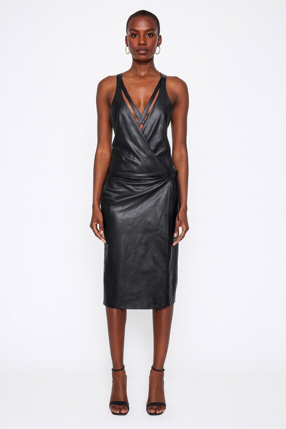 chinese dress ladies Wrap Me in Leather Dress – Pressedatl.com main image 1