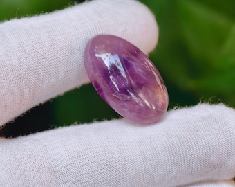 AAA Naturale Trapiche Ametista Ovale Cabochon 30 Carati 28x16x7mm Pietra Sfusa Viola