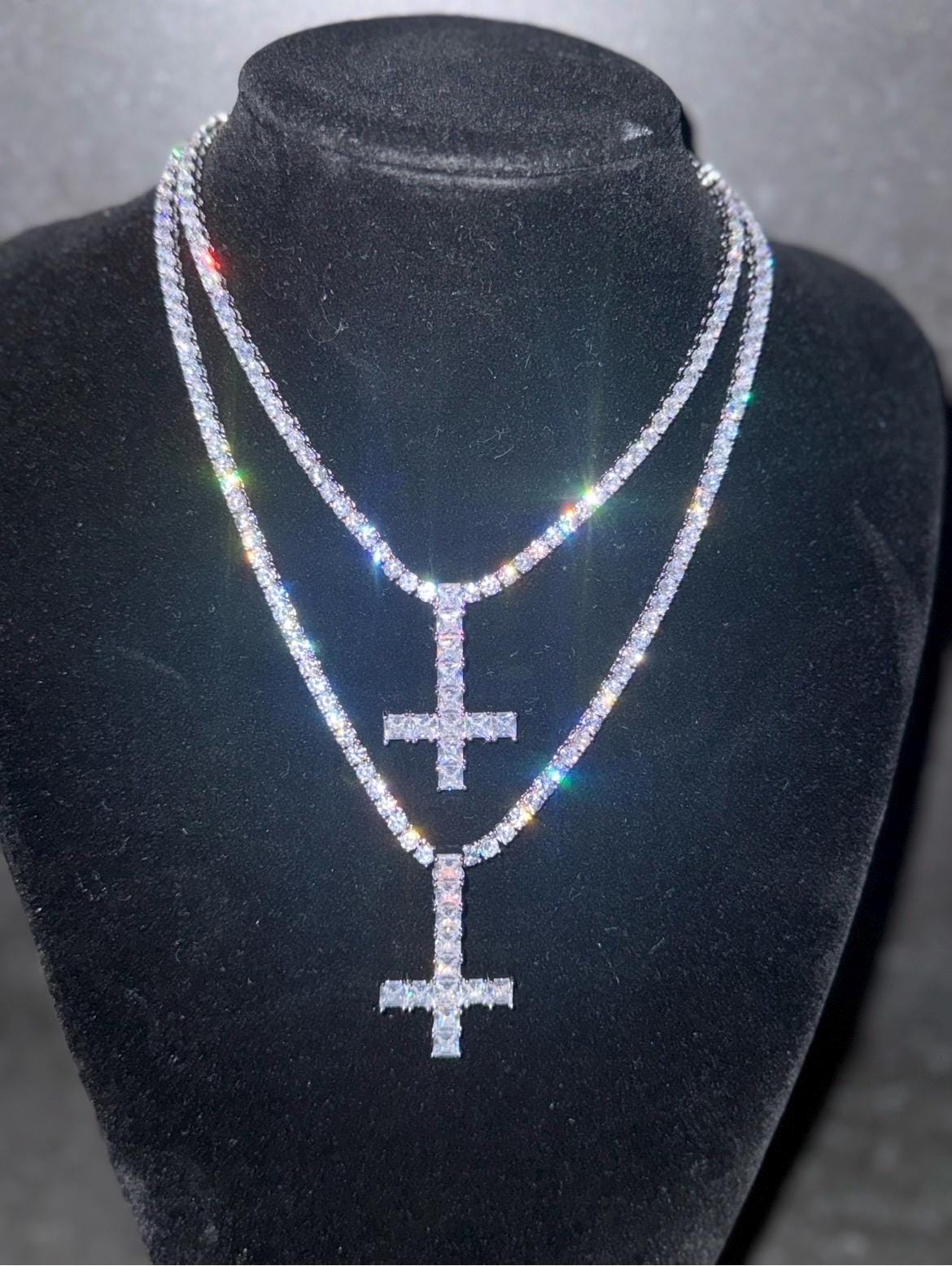 Iced Out Cross - Etsy