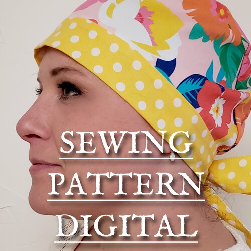 Scrub Hat SEWING PATTERN PDF Surgical Cap Sewing Pattern Etsy Canada