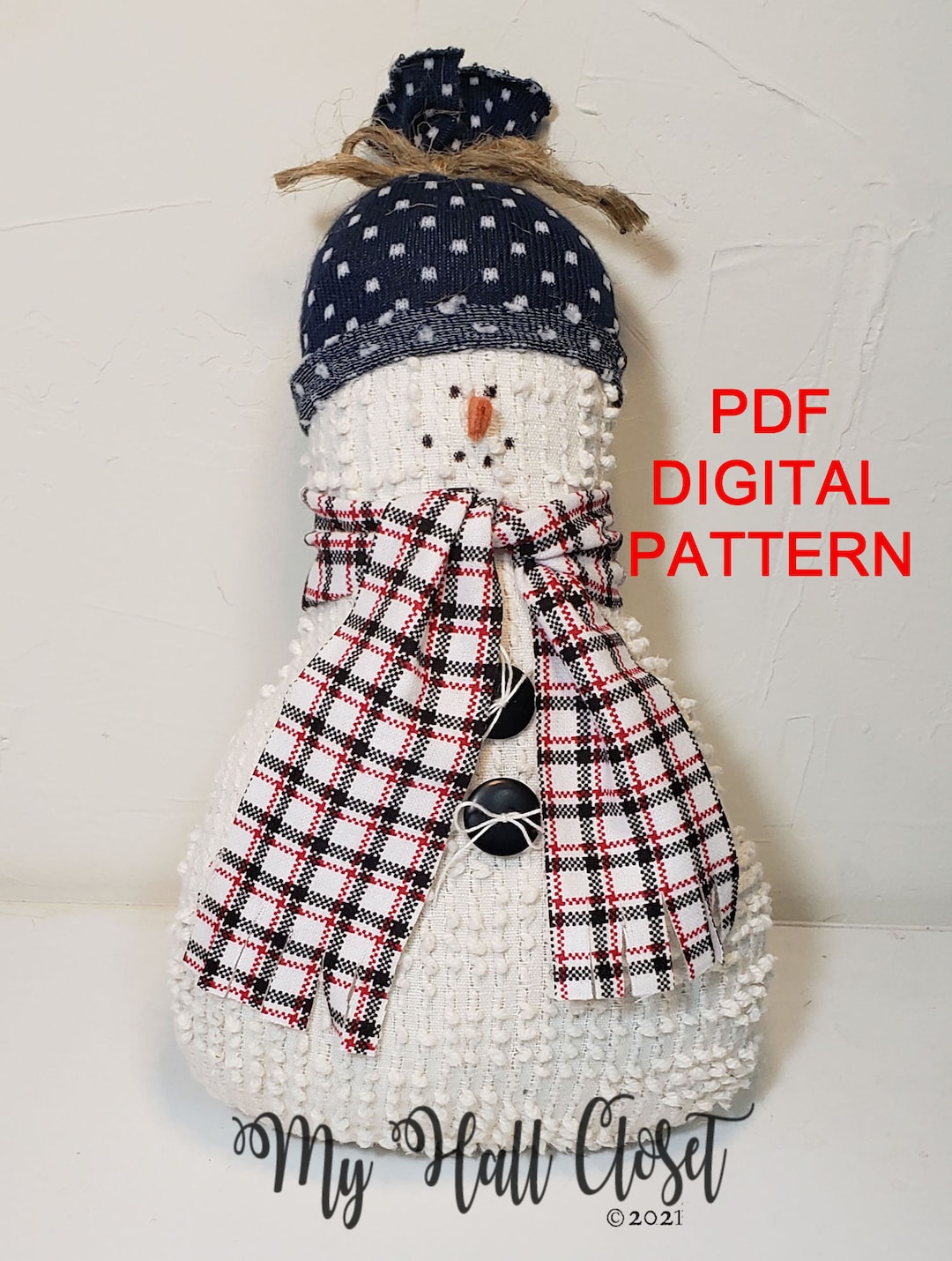 SNOWMAN PATTERN PDF Download Digital Easy to Sew, See 2nd Photo, Video ...