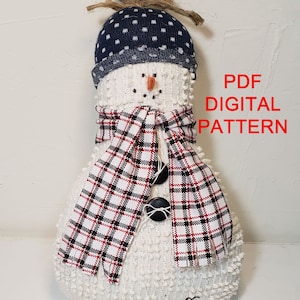 SNOWMAN PATTERN PDF Download Digital Easy to Sew - After Purchase Check Your Email for Download Link