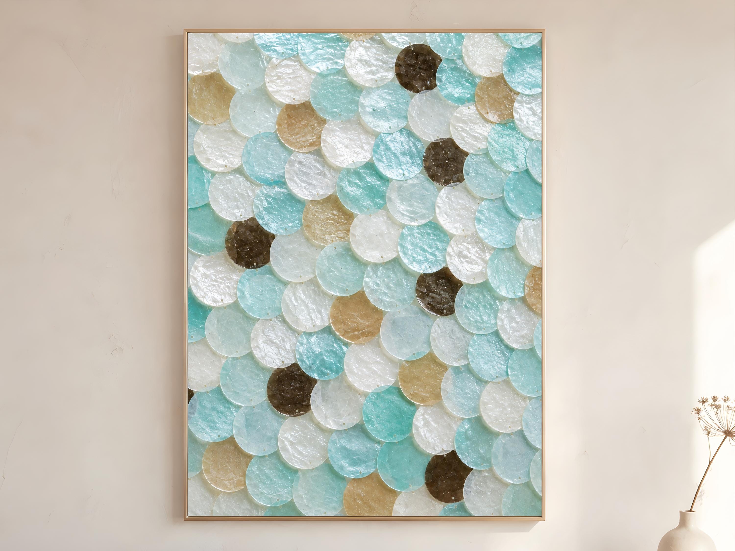 Capiz Shell Wall Hangings Aqua - Etsy