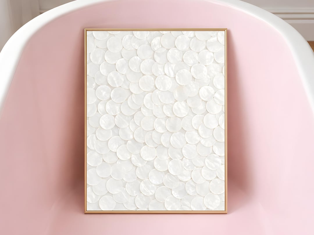 Capiz Shell Pattern Graphics Capiz Shell Wall Art Print | Capiz Shell Decor | Mother of Pearl ...