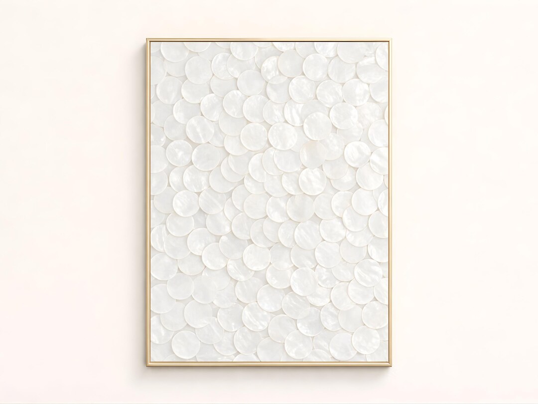 Capiz Shell Pattern Graphics Capiz Shell Wall Art Print | Capiz Shell Decor | Mother of Pearl ...
