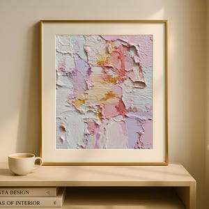 Textured pastel wall art neutral abstract painting modern living room decor soft minimal aesthetic printable art instant download