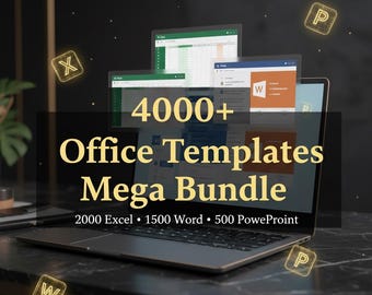 4000+ Office Templates Mega Bundle | Excel templates , Word templates & PowerPoint All-in-One Pack | Business, Finance  Productivity Tools