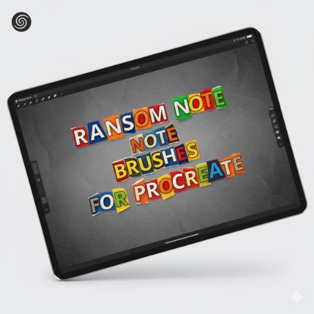 Procreate Notes Template 70 Procreate Ransom Note Brushes | Cut-out Letter, Grunge & Collage ...