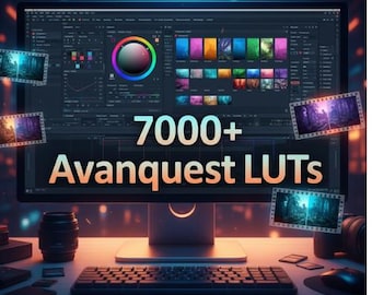 Plus de 7 000 LUT professionnelles Avanquest | Pack d'étalonnage couleur ultime pour photos et vidéos | Affinity, Premiere, Final Cut, Photoshop, DaVinci