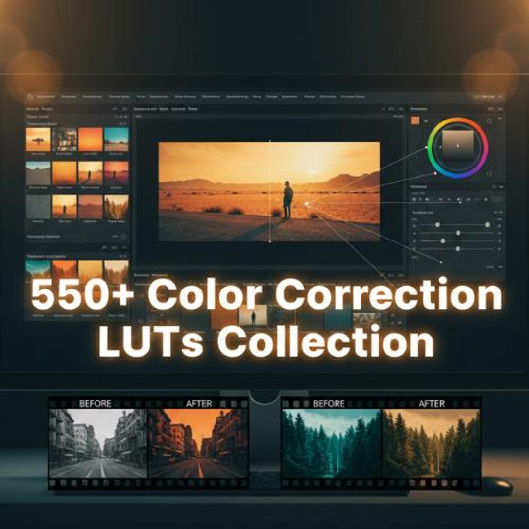 550+ Color Correction Luts Bundle | Cinematic Luts for Video Editing ...