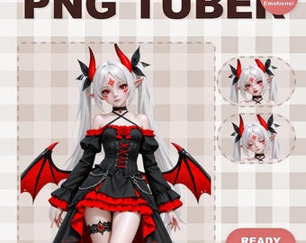 Dragon Girl PNGTuber Model: 1 Expression, Ready to Stream