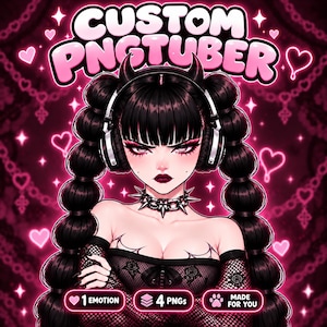 Aangepast PNGTuber-model, gepersonaliseerde avatar, Twitch-streamerpersonage, Veadotube-mini, PNG Tuber-opdracht