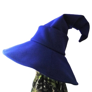 Wide Brim Felt Witch Hat, Wizard Hat, Handmade Halloween Costume, Cosplay / WH-4