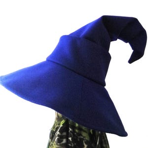Witch Hat Wizard Hat Mage Sorcerer Warlock Halloween Pointy Hat Wide Brim Hat/ WH-4