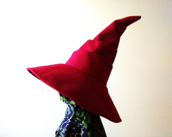 Witch Hat Wizard hat Mage Sorcerer Warlock Wide Brim Pointed Felt Hat /WH-3