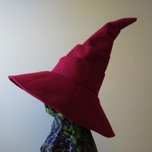 Witch Hat Wizard Hat Mage Sorcerer Warlock Wide Brim Pointed Felt Hat / WH-3