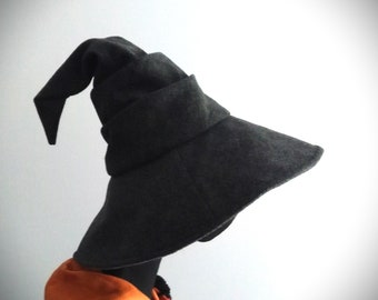 Felt Witch Hat, Wide Brim Pointy Wizard Costume, Halloween Cosplay