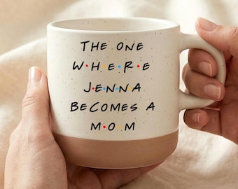 Taza de café inspirada en Friends para mamás primerizas, regalo para baby shower, taza para anunciar el embarazo, lindo regalo para futuras mamás