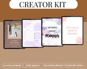 Ultimate Faceless Creator Bundle | Instagram Content Planner + Growth Tracker + Viral Reel Hooks | Digital Download Canva Templates
