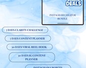 Instagram Creator Bundle | Content Planner, Viral Reel Hooks, Growth Tracker (Digital Download)