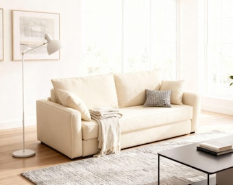 The Haven Sofa Bed - Modern Convertible Sofa Custom Fabric and Color Fold Out Sofa Bed for Guest or Everyday Comfort