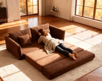 The Haven Sofa Bed - Modern Convertible Fold Out Sofa with Custom Fabric and Color