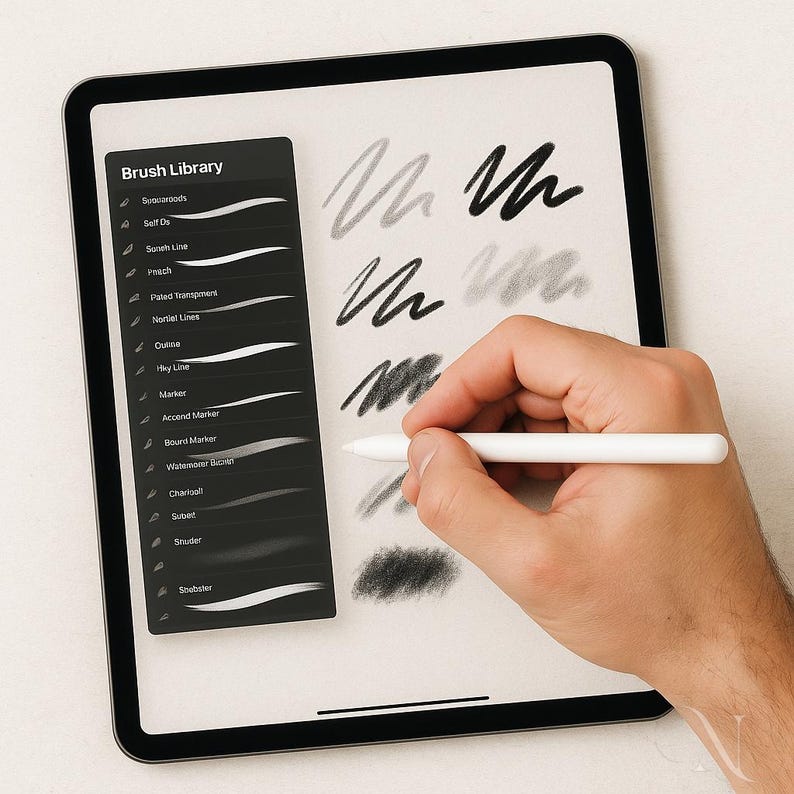 180 Graphite Pencils Brushes for Procreate – Realistic pencil, sketch, and shading brush set for artists, illustrators and digital designers image 7