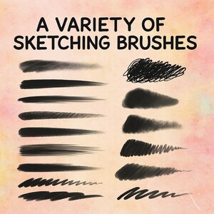 180 Graphite Pencils Brushes for Procreate – Realistic pencil, sketch, and shading brush set for artists, illustrators and digital designers image 10