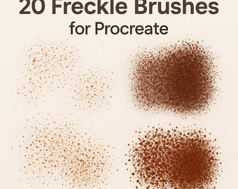 20 pinceles de pecas para Procreate: conjunto de pinceles de textura de piel realista y pecas para retratos, rostros y artistas digitales que usan Procreate.