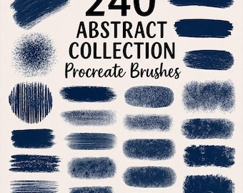 240 Abstract Collection Procreate Brushes, Sketchers, Mixed Media, Textured, Dirty, Canvas & Pattern Brushes for Abstract Art, iPad stamps