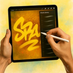 14 Spray Effect Procreate Brushes, Realistic Spray Paint & Splatter Tools Digital Art, Graffiti, Lettering Creative Textures, iPad Stamps