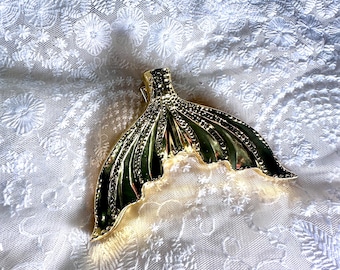 Gold Mermaid Tail Journal Clip, Vintage Style Book Accessory