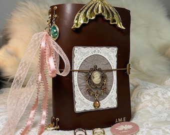Vintage Personalized A5 Trifold Leather Journal: Refillable Travelers notebook, engraved journal, Gift for her,Foil Stamping/Laser Engraving