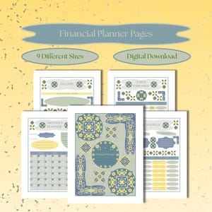 Neutral Colors Financial Planner: Printable Expense Tracker, Sunday Start (A4 Paper Size etc.)