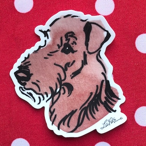 Airedale Terrier Sticker, Dog Blob, 3” die-cut vinyl decal, waterproof for waterbottles, tablets, and laptops, high-quality