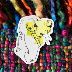 Basset Hound Sticker, Dog Blob, 3” die-cut vinyl decal, waterproof for waterbottles, tablets, and laptops, high-quality