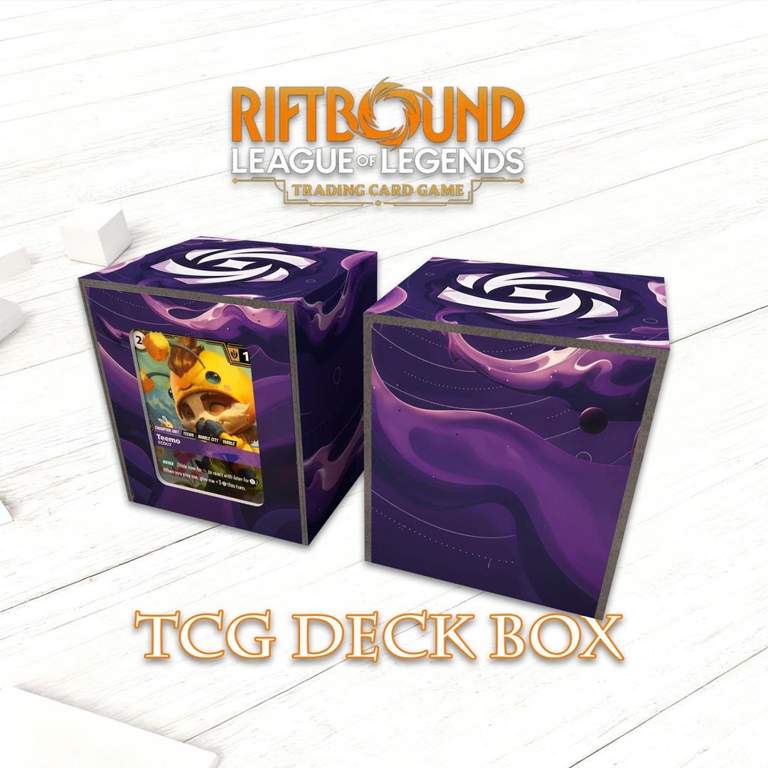 New Riftbound Deck Box – Chaos Rune League of Legend - Etsy