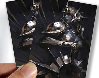 Riftbound Card Sleeves Leona All Spashart Combo – 2 Sleeves Art for Deck and Runes