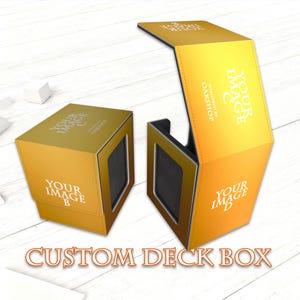 Custom Print TCG Deck Box – Commander Display, Custom Print, Velvet Interior, Holds 100+ Sleeved Cards