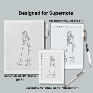 Designed for Supernote A5 X2 and A6 X2, E-Ink planner page for ADHD time blindness and daily reality checking