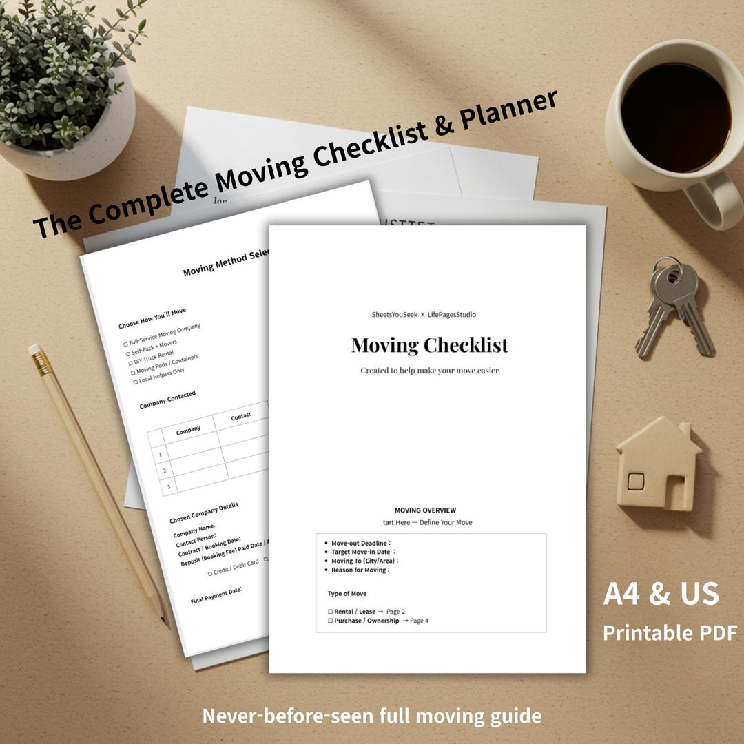 Complete Moving Binder Printable | Home Relocation Planner With Packing ...