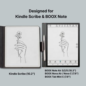 Designed for Kindle Scribe and BOOX Note, distraction-free E-Ink planner page optimized for handwriting and eye comfort