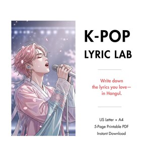 Kpop Lyric Study Journal | Hangul Learning Notebook for Korean Song Study PDF