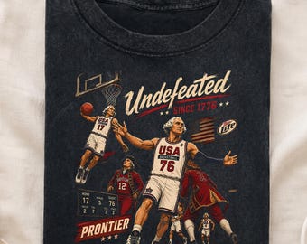 Undefeated America Shirt, Dream Team Of 1776 Shirt, Funny Founding Fathers Shirt, Patriotic Basketball Shirt, 4th Of July USA Shirt
