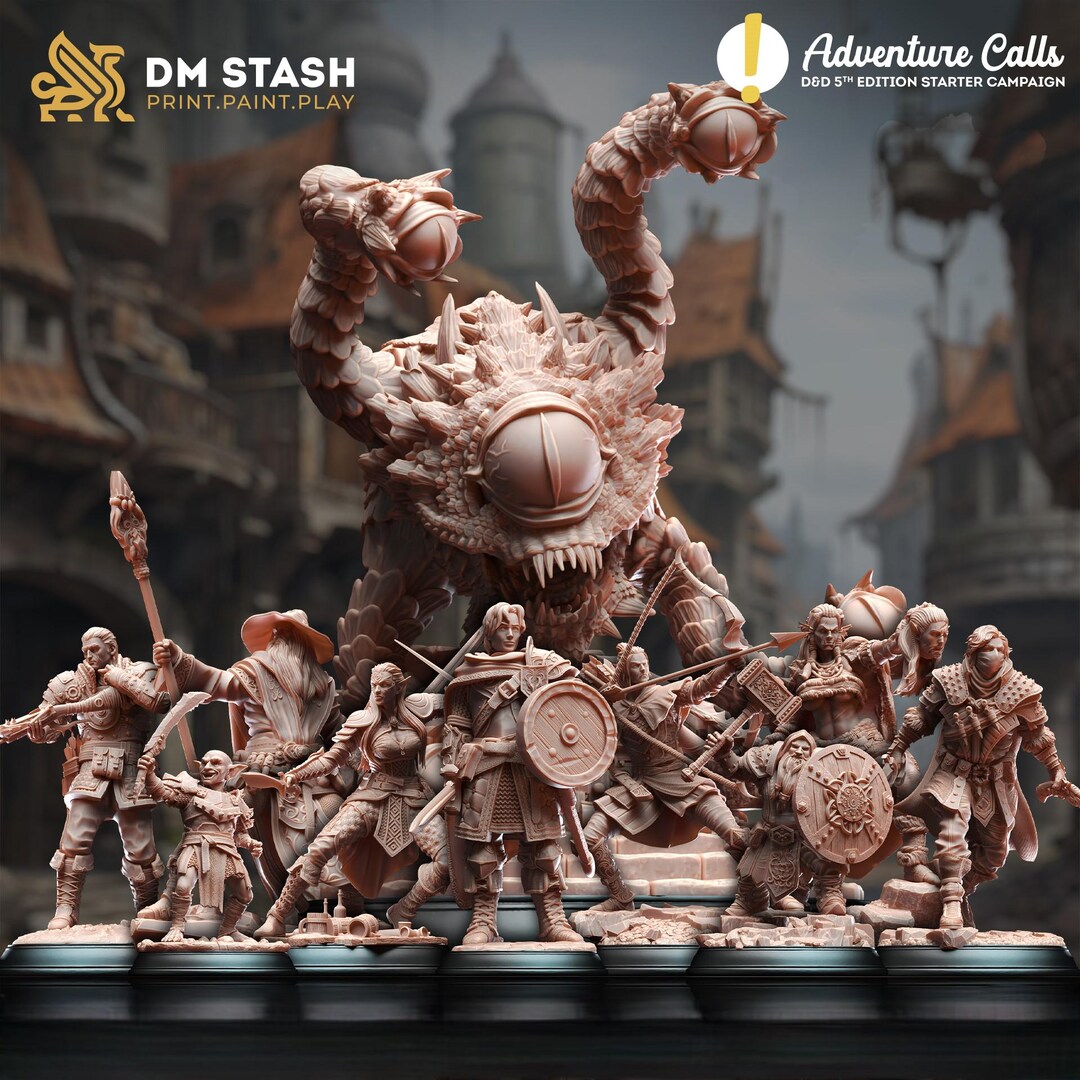 DND 5e Starter Set, Adventure Calls by DM Stash, 28-38 Scale, 14 Epic ...