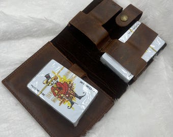 Leather Card Holder | Minimalist RFID Wallet, Men's Gift