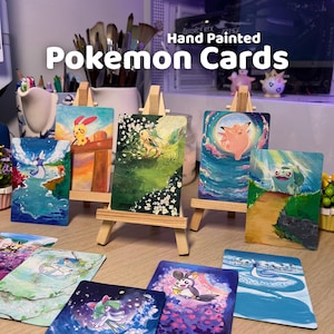 painting on pokemon cards Custom- Painted Card Petal Headz Painting POKEMON CARDS!!! this