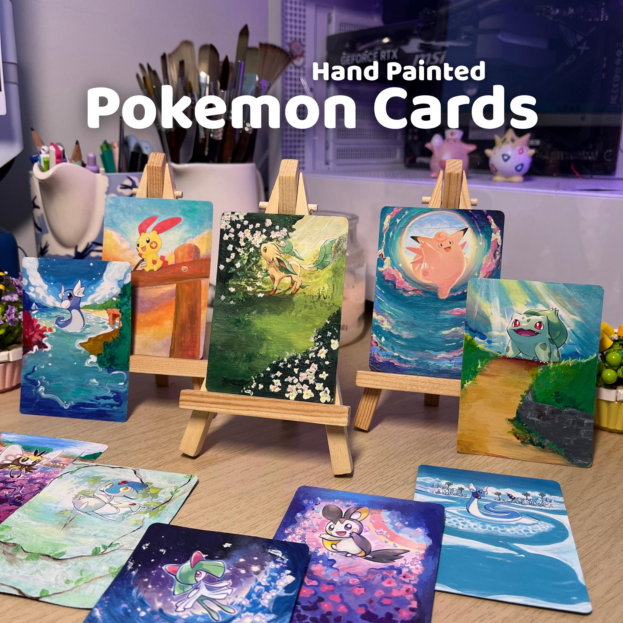 Painted Pokemoncards - Etsy Israel