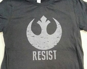 Star Wars - RESIST - Rebel Alliance - Black T-shirt - Men/Unisex/Women
